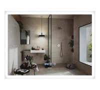 Зеркало Mixxus Flat MR04 80x60 см (MI6928) LED Touch, Anti-fog, димер, часы