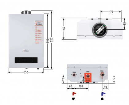 Газовая турбированная ﻿колонка Aquatronic F05-10LW 10 л