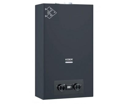 Газова колонка димохідна KOER 20 кВт KWH.G0110 BLACK ЧОРНА 