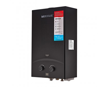 Димохідна газова колонка MIXXUS GWH-0210 BASIC BLACK 10 л/хв (чорна) (WH0023)