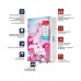 Колонка газова димохідна MIXXUS GWH-0410 BASIC GLASS 10 л/хв (WH0025) панель зі скла з квітами
