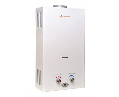 Газова колонка Savanna 18кВт 10л LCD Біла