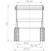Перехідник HL9/1 DN110 ПП/ПВХ на чавун