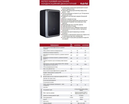 Котел газовий конденсаційний AIRFEL MAESTRO 24 кВт (A2CPP024EARU)