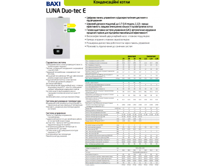 Котел газовый конденсационный BAXI LUNA DUO-TEC E 1.24
