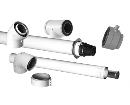 Труба BAXI (PP) Ø60/100 мм L750 мм KHG 71405961 коаксіальний димохід газових конденсаційних котлів