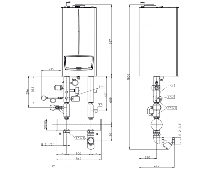 Конденсационный газовый котел IMMERGAS VICTRIX PRO V2 120 EU 120 кВт