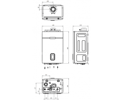 Котел газовый конденсационный KITURAMI TEKNIX ENERGREEN-24 кВт 