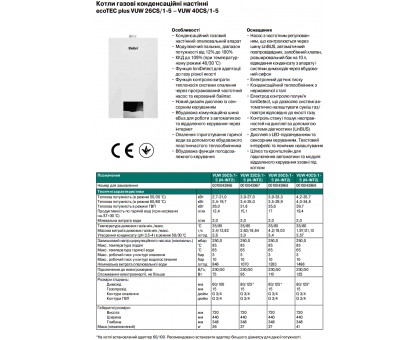 Газовый конденсационный котел Vaillant ecoTEC plus VUW 26 CS 1-5 (N-INT2) 