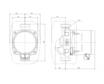 Циркуляционный насос Grundfos ALPHA1 25-80 130