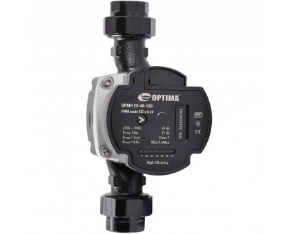 Циркуляционный насос энергосберегающий Optima PRIME UPMH 25-40 AUTO 180 мм с гайками