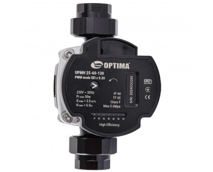 Циркуляционный насос энергосберегающий Optima PRIME UPMH 25-60 AUTO 130 мм с гайками