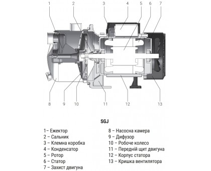 Насос поверхностный Taifu SGJ600 600 Вт (TF3310) нержавейка