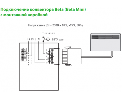 Электрический конвектор ENSTO BETA E 500 Вт (EPHBE05P)