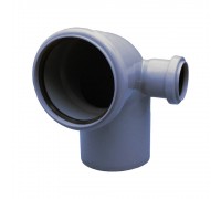 Колено канализационное с отводом TA Sewage 110х110х50, 90°