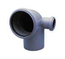 Колено канализационное с отводом TA Sewage 110х110х50, 90°