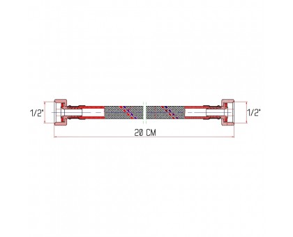 Шланг для воды SD Forte ВВ 20 см 1/2" SF381W20