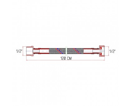 Шланг для воды SD Forte ВН 120 см 1/2" SF382W120