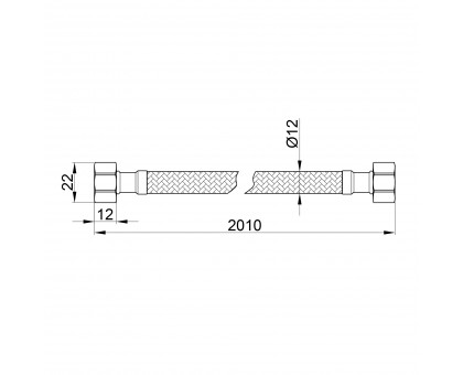 Гибкая подводка для воды SD Plus 200 см ГГ SD397W200
