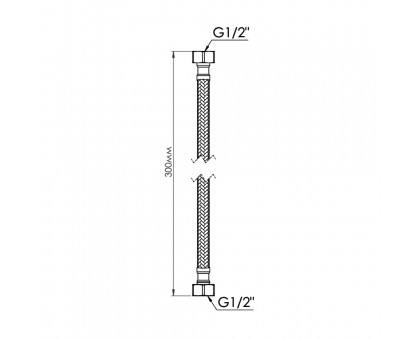 Шланг для воды антикоррозия SD Forte ВВ 30 см 1/2" SF391W30