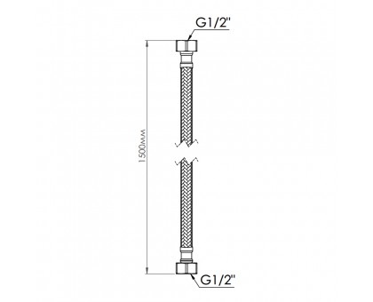 Шланг для воды антикоррозия SD Forte ВВ 150 см 1/2" SF391W150