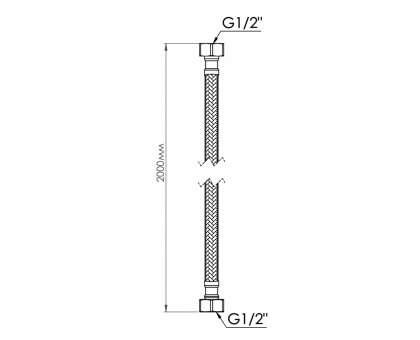Шланг для воды антикоррозия SD Forte ВВ 200 см 1/2" SF391W200