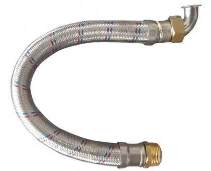 Шланг антивибрационный угловой SOLOMON 1" НВ 1,0м. HS3001