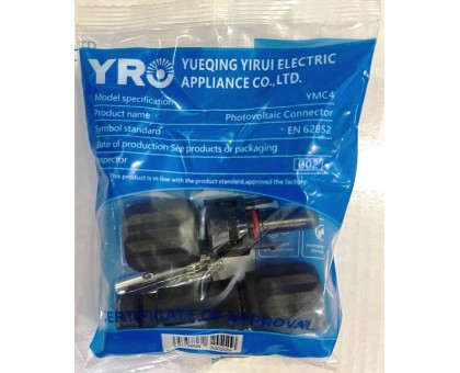 Коннектор для солнечных панелей YRO MC4 DC 1000V 30A
