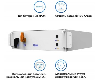 Аккумуляторная батарея DEYE BOS-G PRO LiFePO4 HV 51.2v 100AH 5.12 кВт.ч