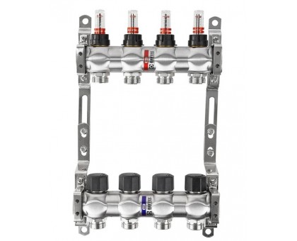 Коллектор теплого пола Raftec 1"х3/4" INOX на 10 выходов (RC03-10)